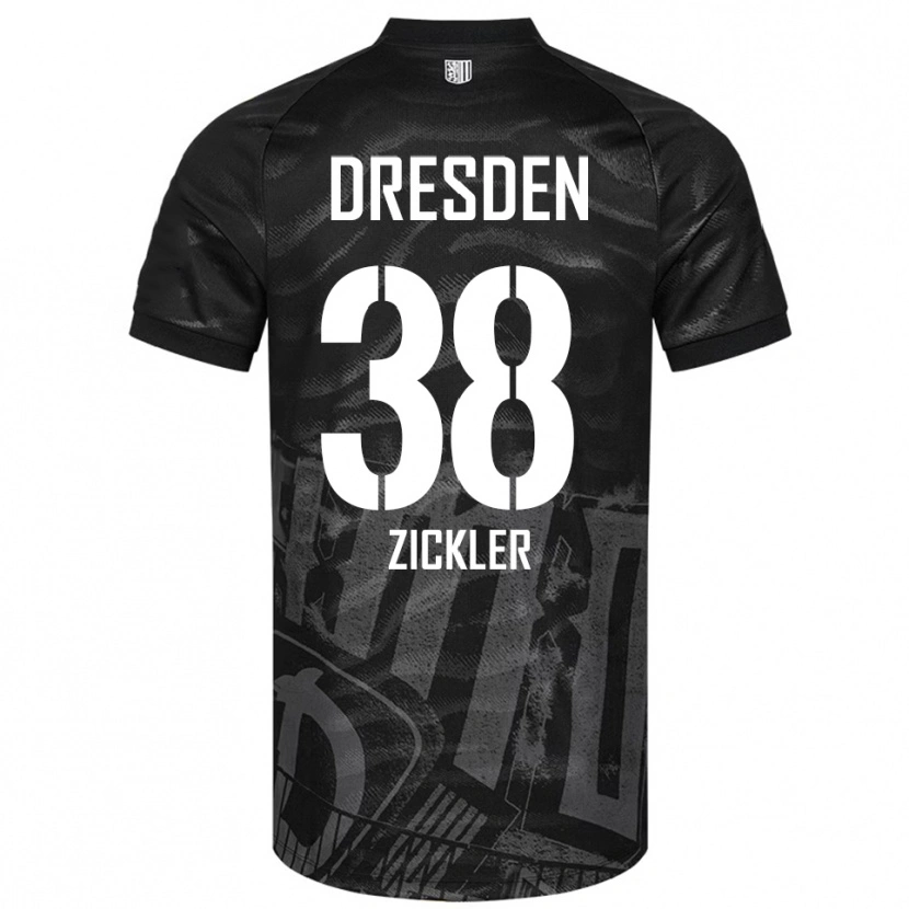 Danxen Barn Jakob Zickler #38 Svart Grå Bortatröja Matchtröjor 2025/26 Tröjor T-Tröja