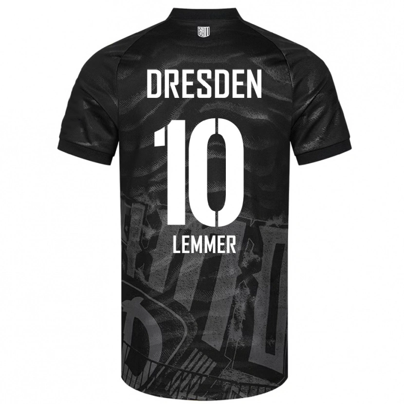 Danxen Barn Jakob Lemmer #10 Svart Grå Bortatröja Matchtröjor 2025/26 Tröjor T-Tröja