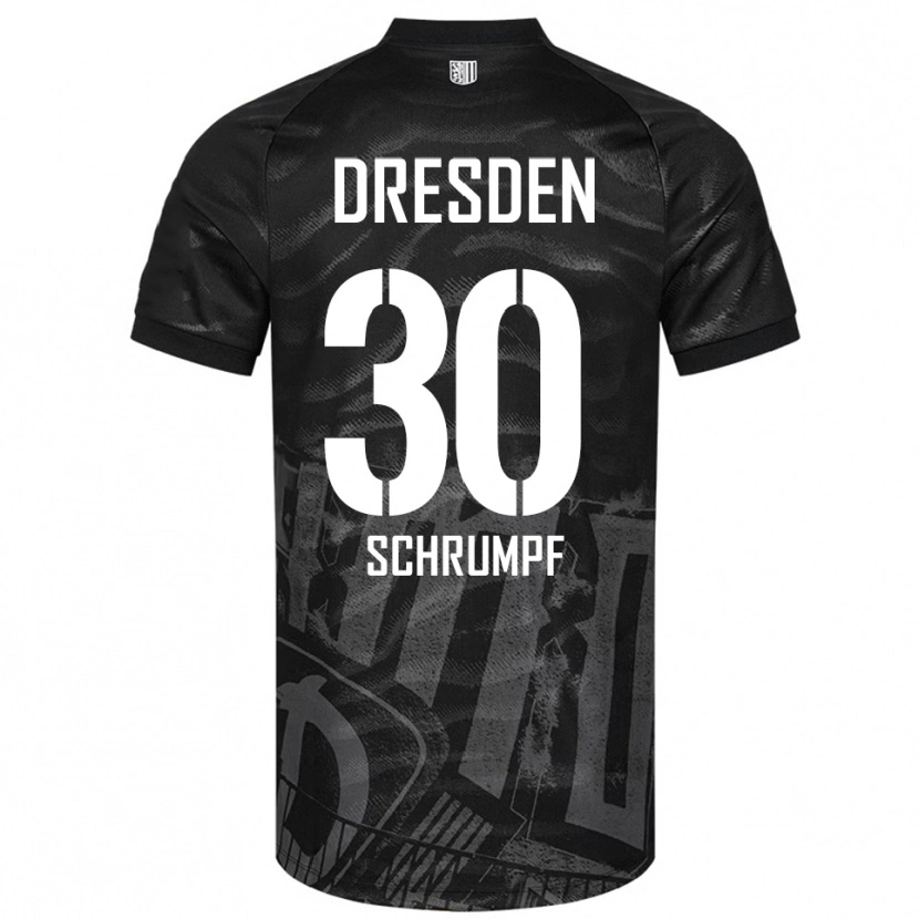 Danxen Barn Janis Schrumpf #30 Svart Grå Bortatröja Matchtröjor 2025/26 Tröjor T-Tröja