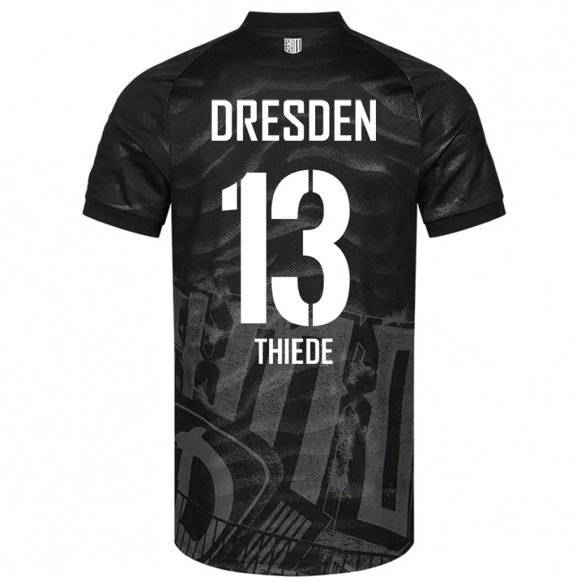 Danxen Barn Tristan Thiede #13 Svart Grå Bortatröja Matchtröjor 2025/26 Tröjor T-Tröja