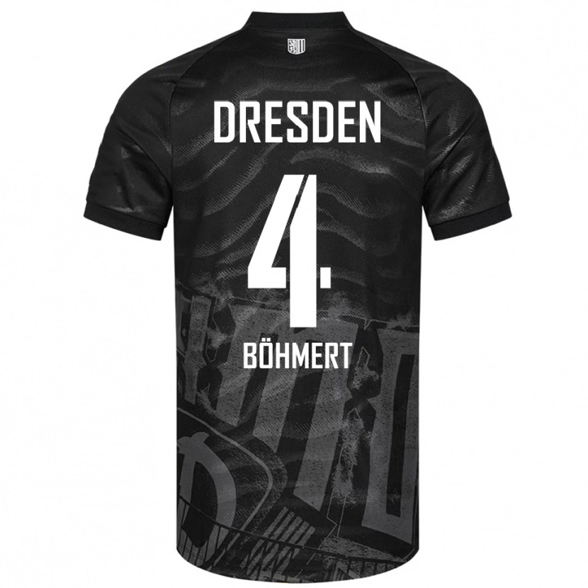 Danxen Barn Jonas Böhmert #4 Svart Grå Bortatröja Matchtröjor 2025/26 Tröjor T-Tröja