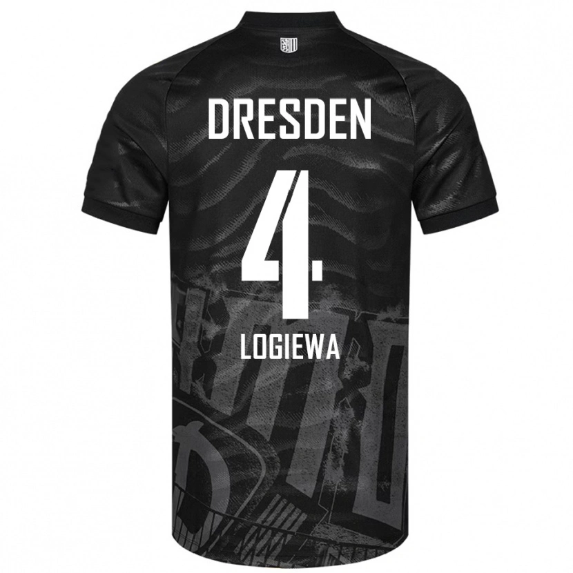 Danxen Barn Luca Logiewa #4 Svart Grå Bortatröja Matchtröjor 2025/26 Tröjor T-Tröja