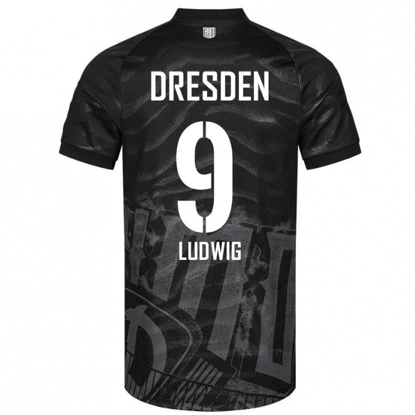 Danxen Barn Yannis Ludwig #9 Svart Grå Bortatröja Matchtröjor 2025/26 Tröjor T-Tröja