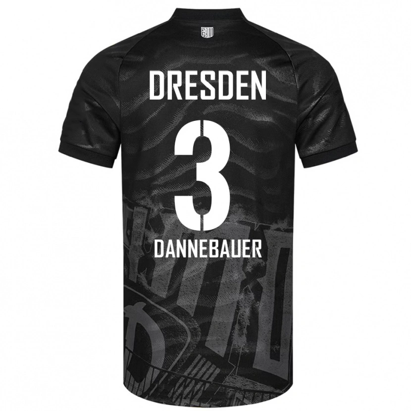 Danxen Barn Elias Dannebauer #3 Svart Grå Bortatröja Matchtröjor 2025/26 Tröjor T-Tröja