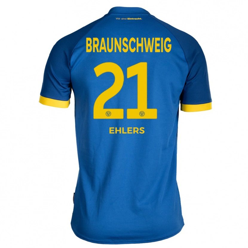 Danxen Barn Kevin Ehlers #21 Kungblå Gul Bortatröja Matchtröjor 2025/26 Tröjor T-Tröja