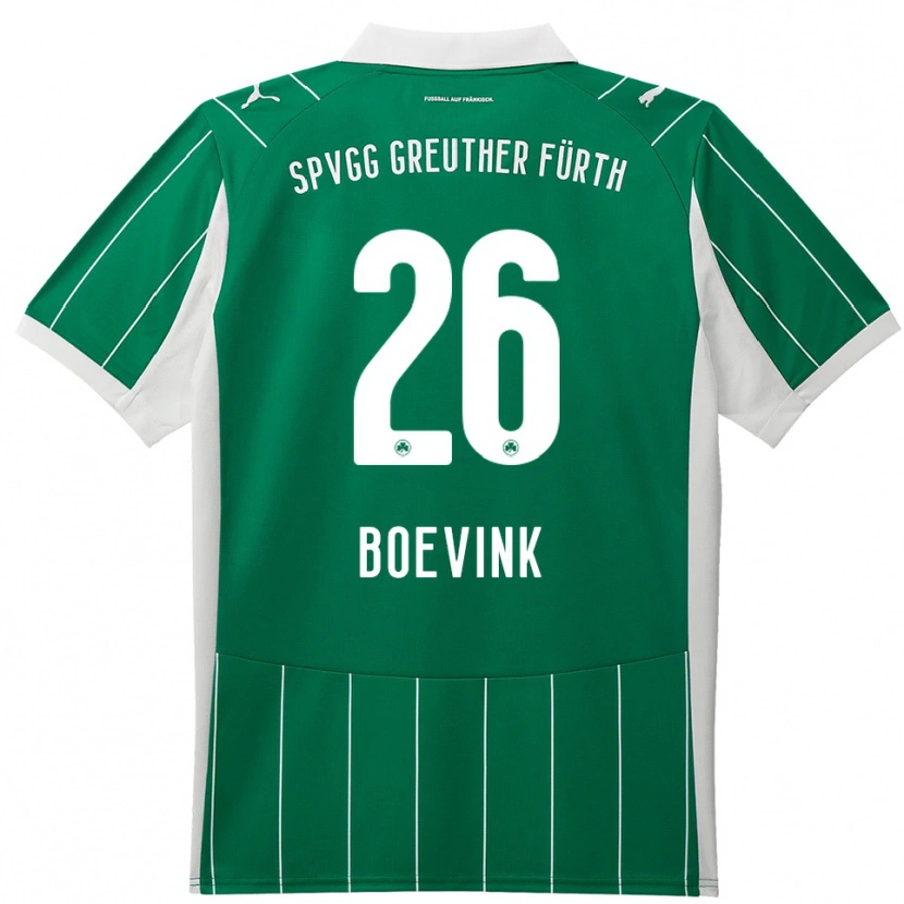 Danxen Barn Pelle Boevink #26 Grön Vit Bortatröja Matchtröjor 2025/26 Tröjor T-Tröja