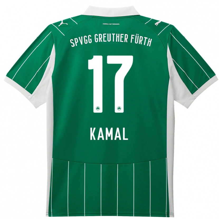 Danxen Barn Fadl Kamal #17 Grön Vit Bortatröja Matchtröjor 2025/26 Tröjor T-Tröja