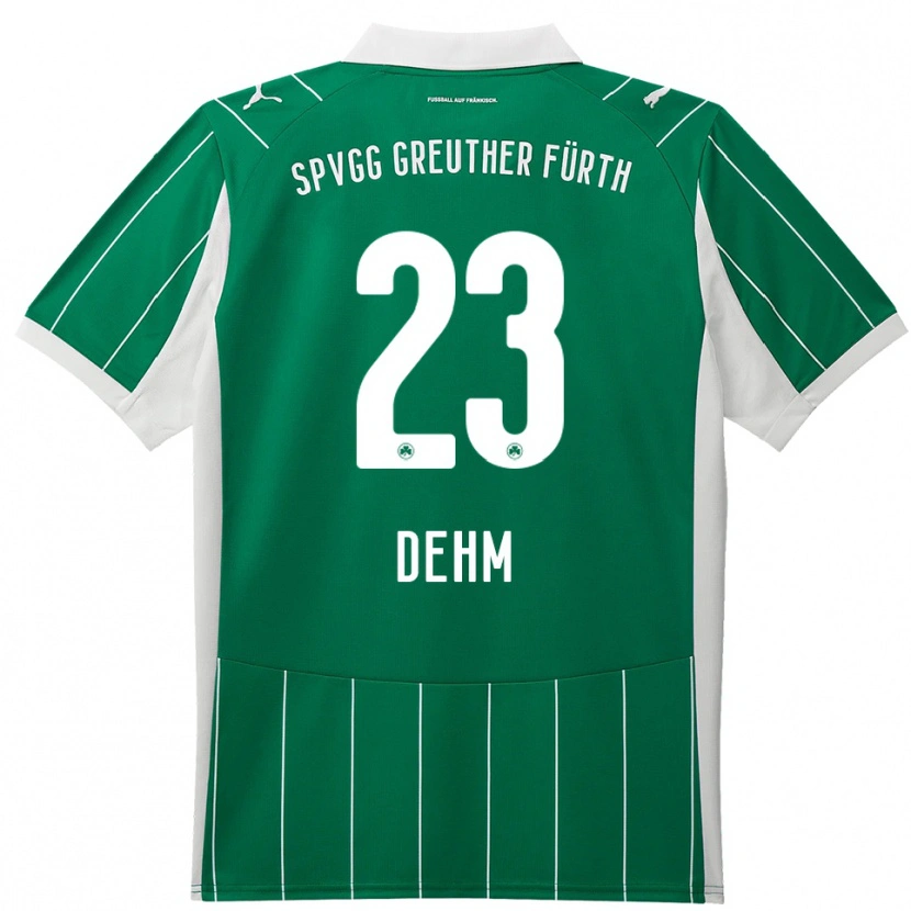 Danxen Barn Jannik Dehm #23 Grön Vit Bortatröja Matchtröjor 2025/26 Tröjor T-Tröja