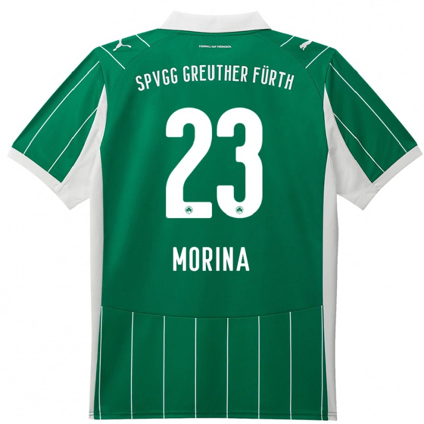 Danxen Barn Dion Morina #23 Grön Vit Bortatröja Matchtröjor 2025/26 Tröjor T-Tröja