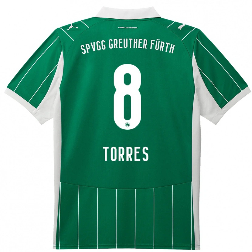 Danxen Barn Lucas Torres #8 Grön Vit Bortatröja Matchtröjor 2025/26 Tröjor T-Tröja