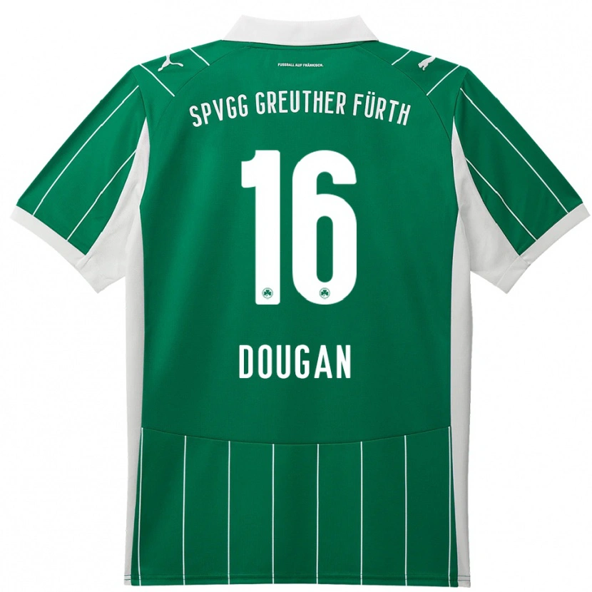 Danxen Barn Kaelen Dougan #16 Grön Vit Bortatröja Matchtröjor 2025/26 Tröjor T-Tröja