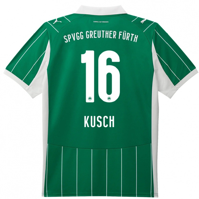 Danxen Barn Paul Kusch #16 Grön Vit Bortatröja Matchtröjor 2025/26 Tröjor T-Tröja