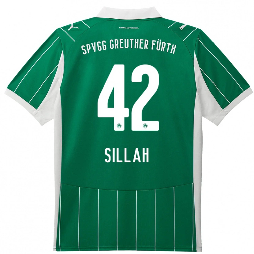 Danxen Barn Omar Sillah #42 Grön Vit Bortatröja Matchtröjor 2025/26 Tröjor T-Tröja