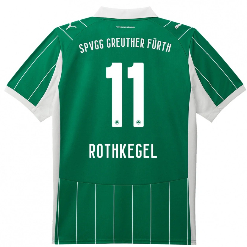 Danxen Barn Henri Rothkegel #11 Grön Vit Bortatröja Matchtröjor 2025/26 Tröjor T-Tröja