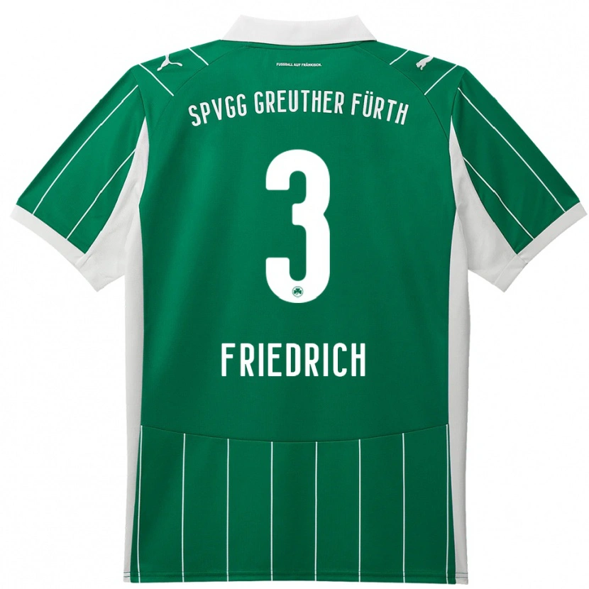 Danxen Barn Niklas Friedrich #3 Grön Vit Bortatröja Matchtröjor 2025/26 Tröjor T-Tröja