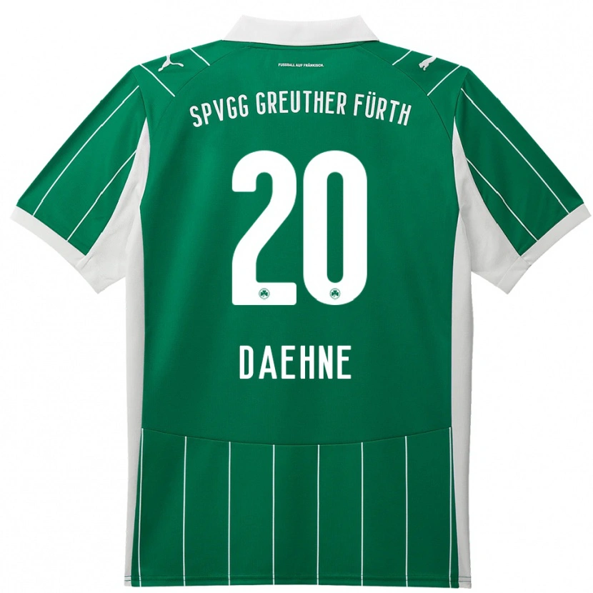 Danxen Barn Luis Daehne #20 Grön Vit Bortatröja Matchtröjor 2025/26 Tröjor T-Tröja