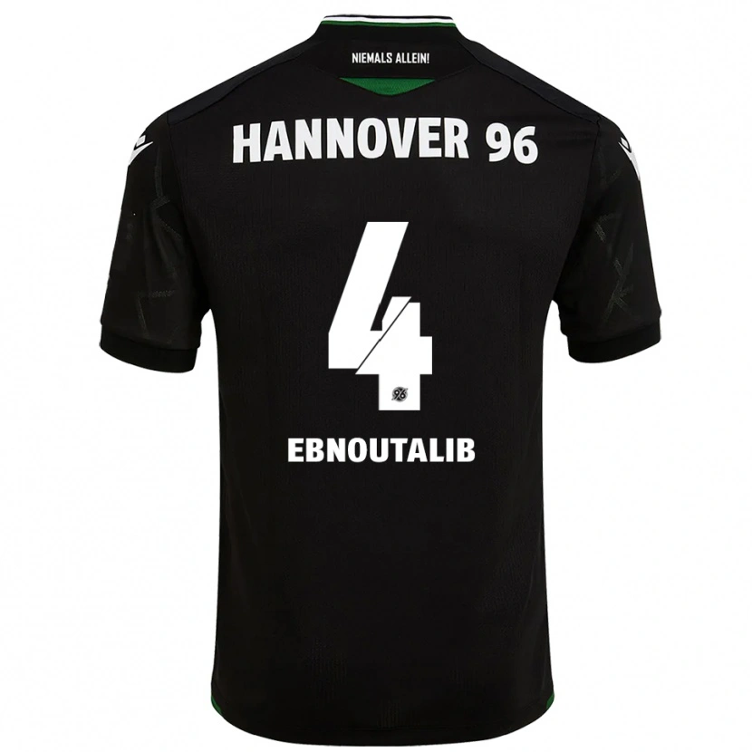 Danxen Barn Ilias Ebnoutalib #4 Svart Grön Bortatröja Matchtröjor 2025/26 Tröjor T-Tröja