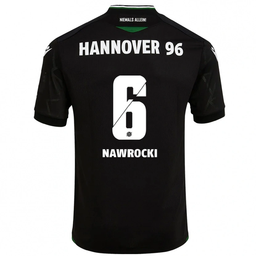 Danxen Barn Maik Nawrocki #6 Svart Grön Bortatröja Matchtröjor 2025/26 Tröjor T-Tröja