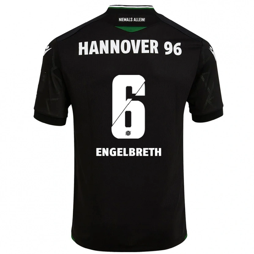 Danxen Barn Noah Engelbreth #6 Svart Grön Bortatröja Matchtröjor 2025/26 Tröjor T-Tröja