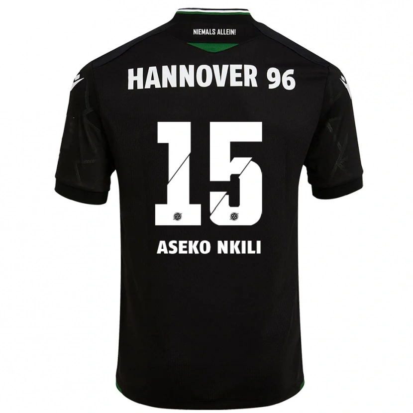 Danxen Barn Noel Aseko #15 Svart Grön Bortatröja Matchtröjor 2025/26 Tröjor T-Tröja