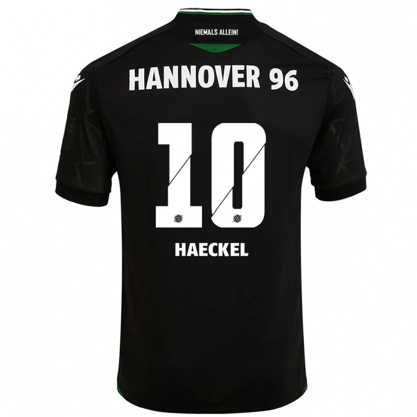 Danxen Barn Franziska Haeckel #10 Svart Grön Bortatröja Matchtröjor 2025/26 Tröjor T-Tröja
