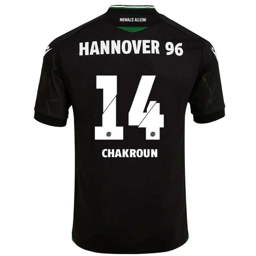 Danxen Barn Husseyn Chakroun #14 Svart Grön Bortatröja Matchtröjor 2025/26 Tröjor T-Tröja