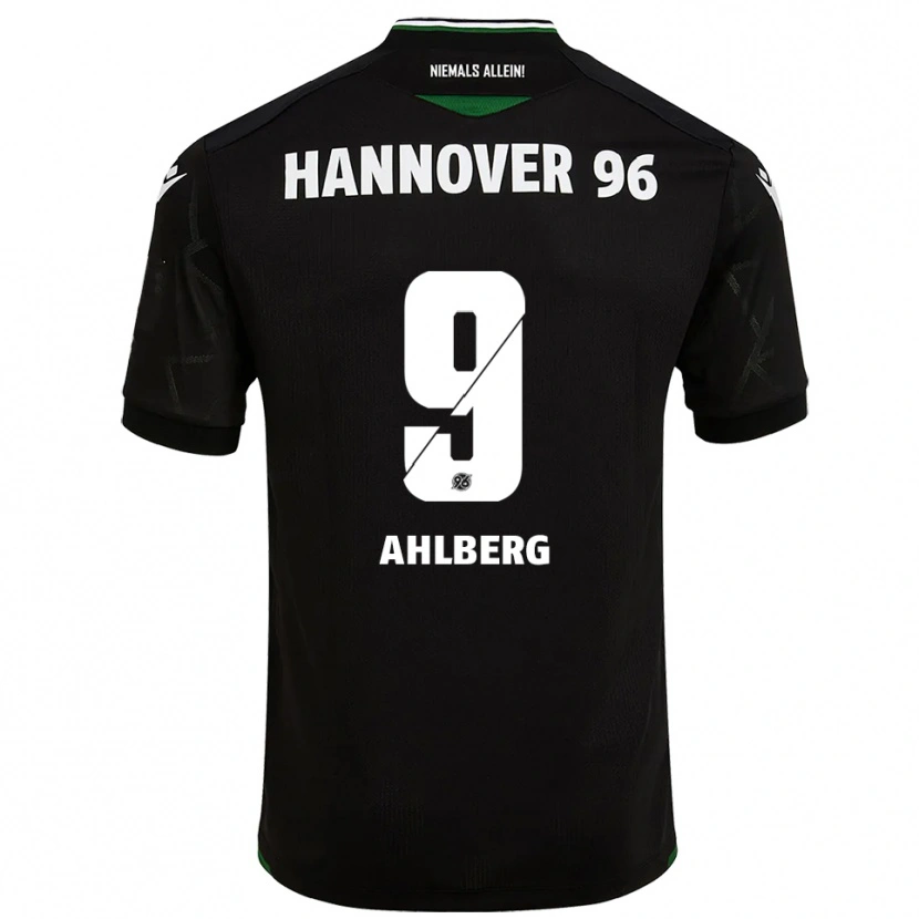 Danxen Barn Kevin Ahlberg #9 Svart Grön Bortatröja Matchtröjor 2025/26 Tröjor T-Tröja