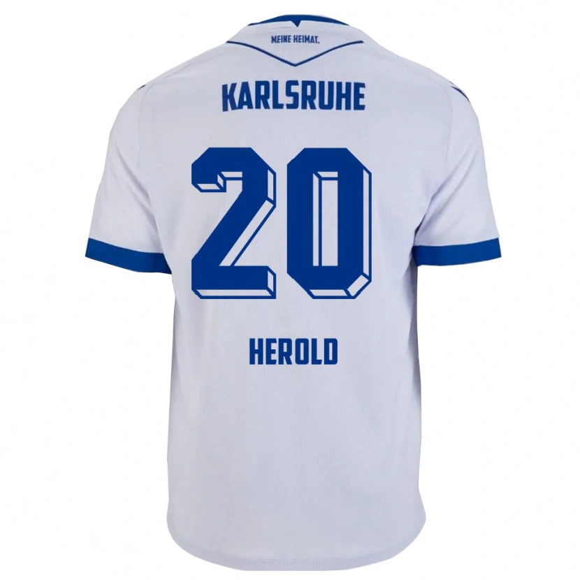 Danxen Barn David Herold #20 Vit Blå Bortatröja Matchtröjor 2025/26 Tröjor T-Tröja
