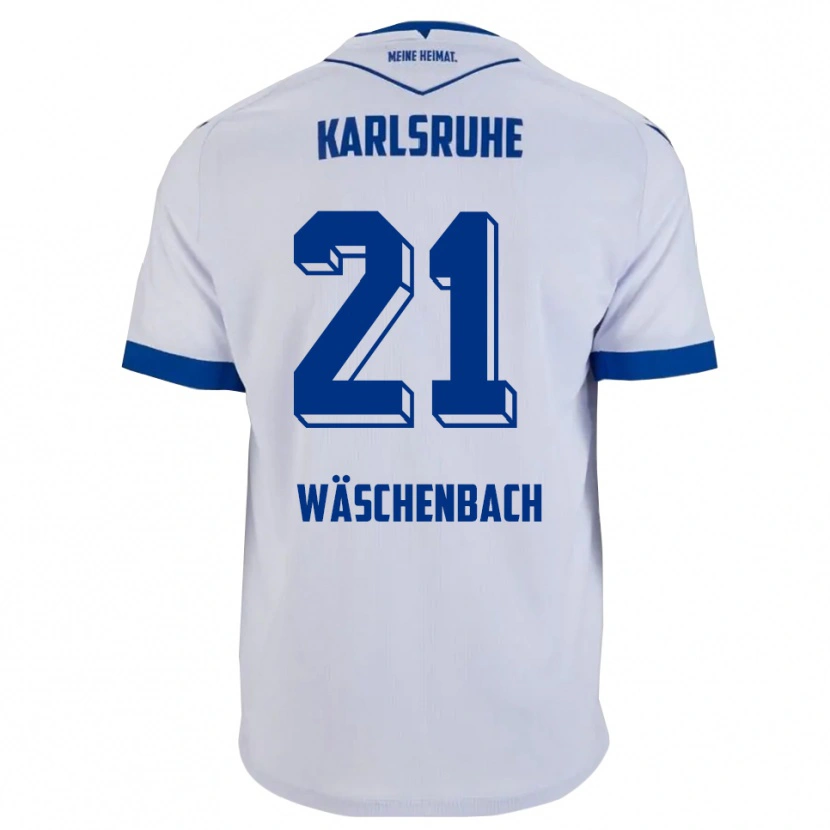 Danxen Barn Meiko Wäschenbach #21 Vit Blå Bortatröja Matchtröjor 2025/26 Tröjor T-Tröja