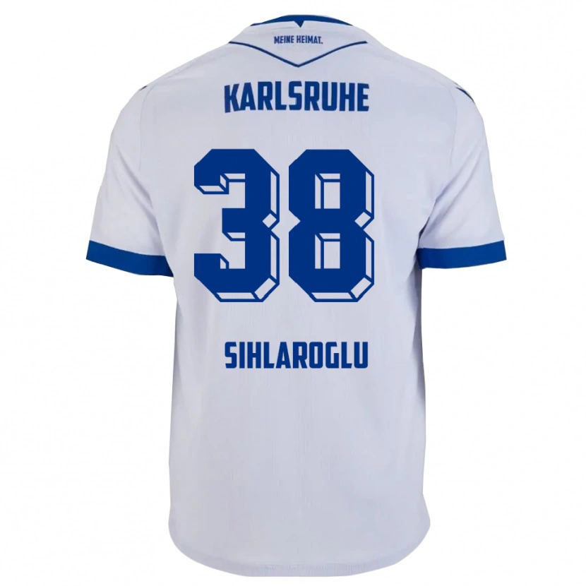 Danxen Barn Efe-Kaan Sihlaroglu #38 Vit Blå Bortatröja Matchtröjor 2025/26 Tröjor T-Tröja