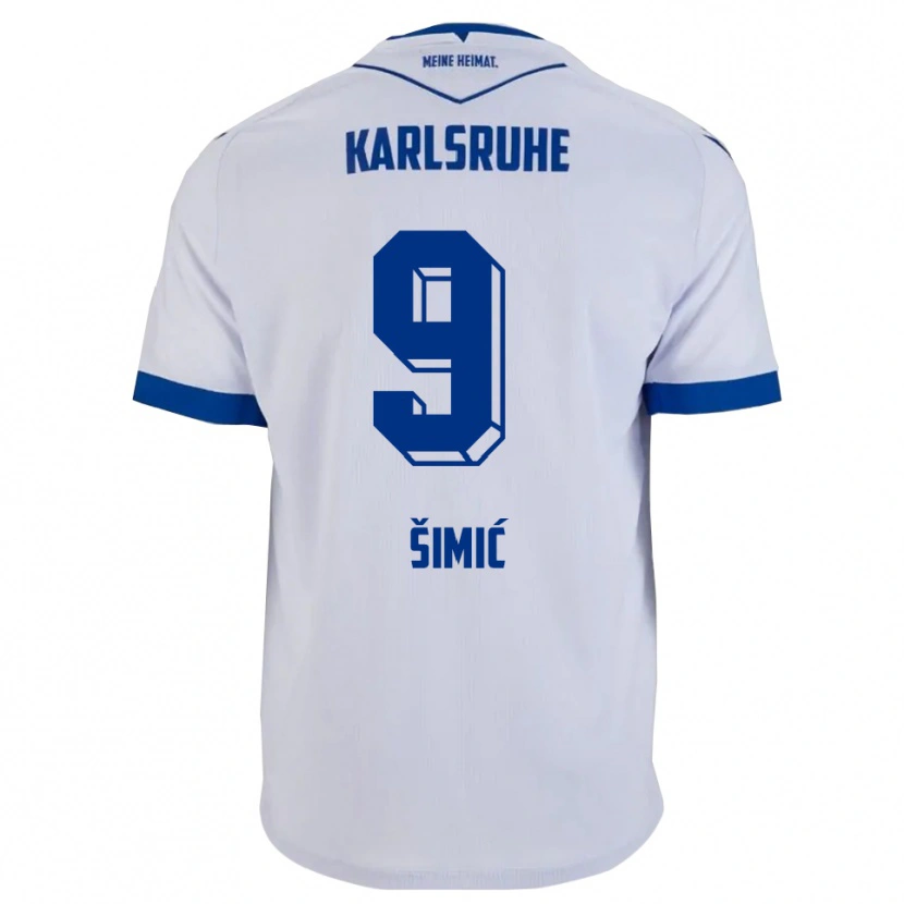 Danxen Barn Roko Simic #9 Vit Blå Bortatröja Matchtröjor 2025/26 Tröjor T-Tröja