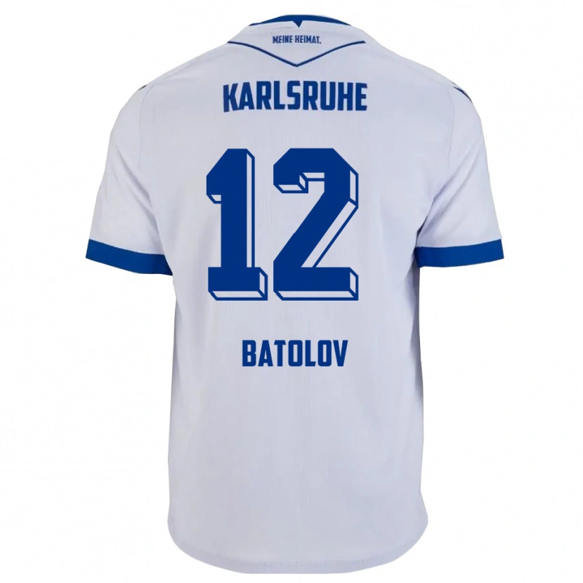 Danxen Barn Leon Batolov #12 Vit Blå Bortatröja Matchtröjor 2025/26 Tröjor T-Tröja