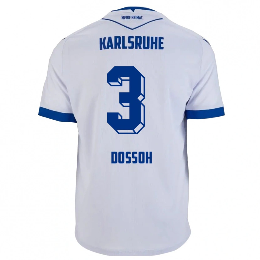 Danxen Barn Mael Dossoh #3 Vit Blå Bortatröja Matchtröjor 2025/26 Tröjor T-Tröja