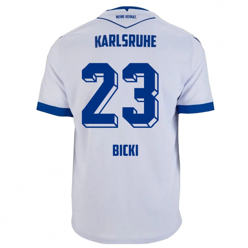 Danxen Barn Bekem Bicki #23 Vit Blå Bortatröja Matchtröjor 2025/26 Tröjor T-Tröja