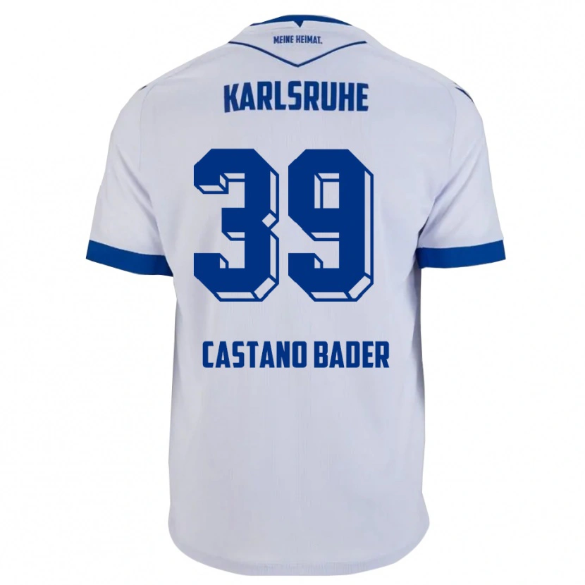 Danxen Barn Simeon Castano Bader #39 Vit Blå Bortatröja Matchtröjor 2025/26 Tröjor T-Tröja