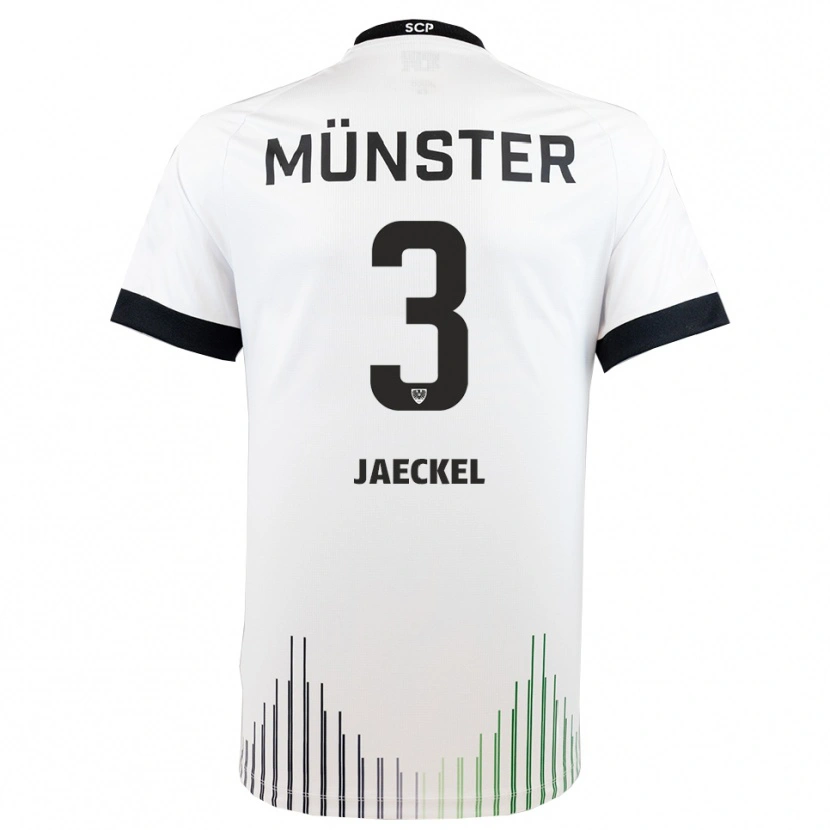 Danxen Barn Paul Jaeckel #3 Vit Svart Bortatröja Matchtröjor 2025/26 Tröjor T-Tröja