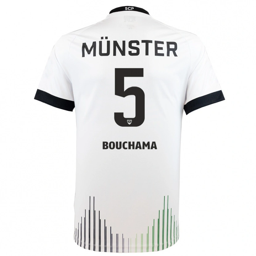 Danxen Barn Yassine Bouchama #5 Vit Svart Bortatröja Matchtröjor 2025/26 Tröjor T-Tröja