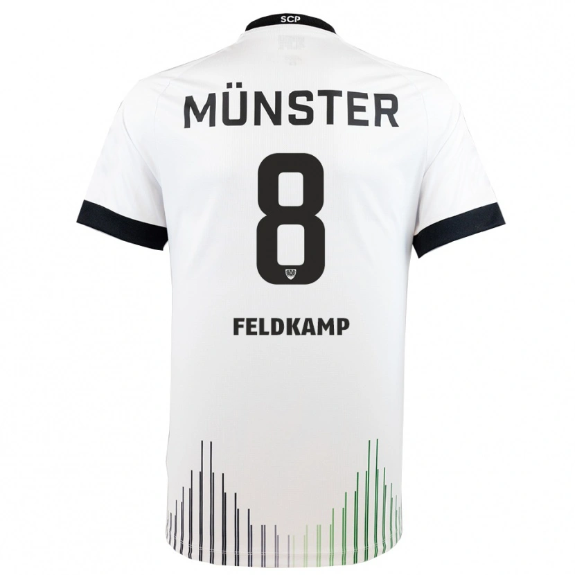 Danxen Barn Noah Feldkamp #8 Vit Svart Bortatröja Matchtröjor 2025/26 Tröjor T-Tröja
