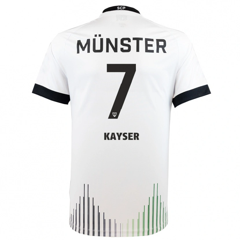 Danxen Barn Leon Kayser #7 Vit Svart Bortatröja Matchtröjor 2025/26 Tröjor T-Tröja