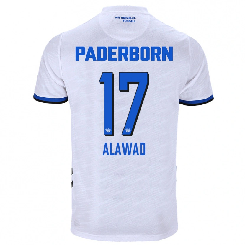Danxen Barn A. Alawad #17 Vit Blå Bortatröja Matchtröjor 2025/26 Tröjor T-Tröja
