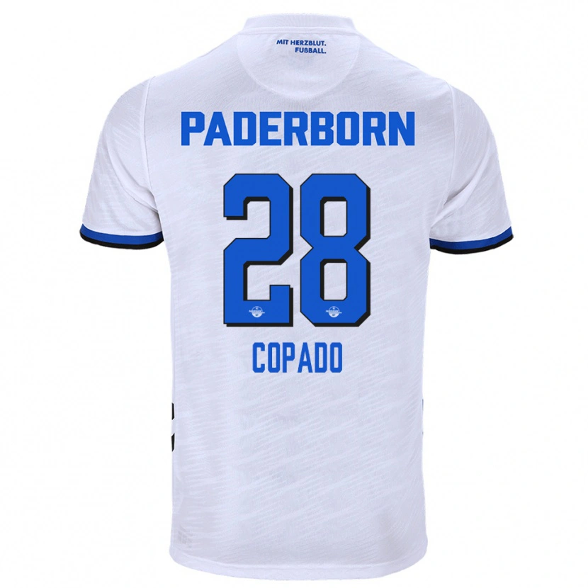 Danxen Barn Lucas Copado #28 Vit Blå Bortatröja Matchtröjor 2025/26 Tröjor T-Tröja