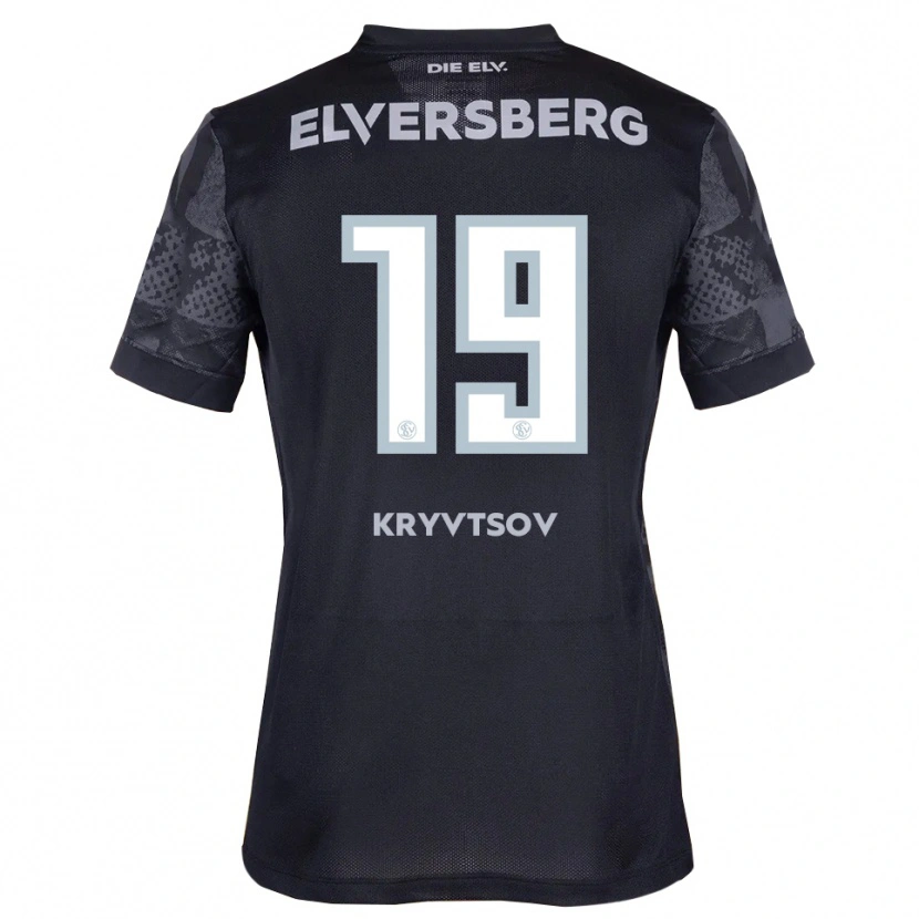 Danxen Barn Nikita Kryvtsov #19 Svart Grå Bortatröja Matchtröjor 2025/26 Tröjor T-Tröja
