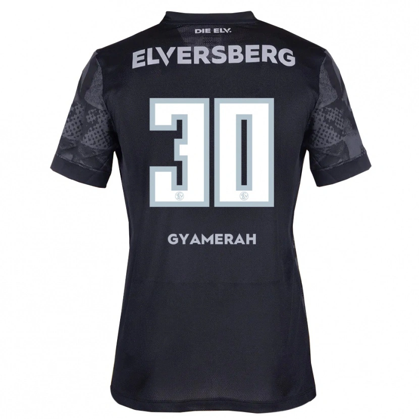 Danxen Barn Jan Gyamerah #30 Svart Grå Bortatröja Matchtröjor 2025/26 Tröjor T-Tröja