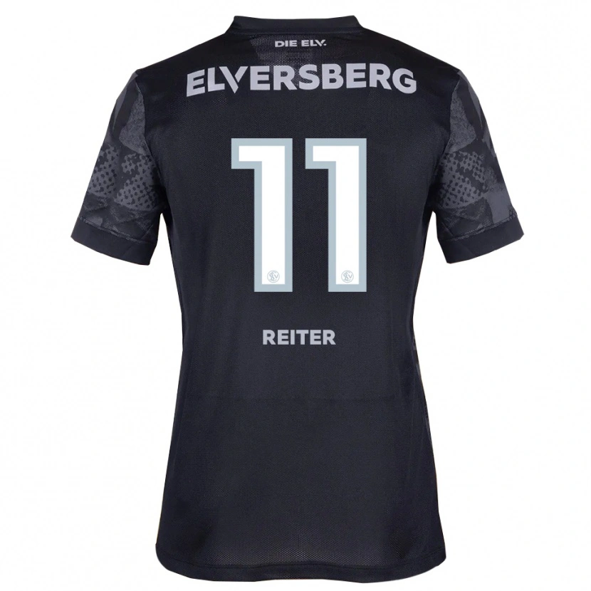 Danxen Barn Lena Reiter #11 Svart Grå Bortatröja Matchtröjor 2025/26 Tröjor T-Tröja