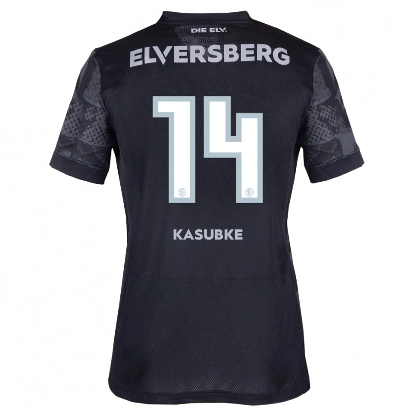 Danxen Barn Manuel Kasubke #14 Svart Grå Bortatröja Matchtröjor 2025/26 Tröjor T-Tröja