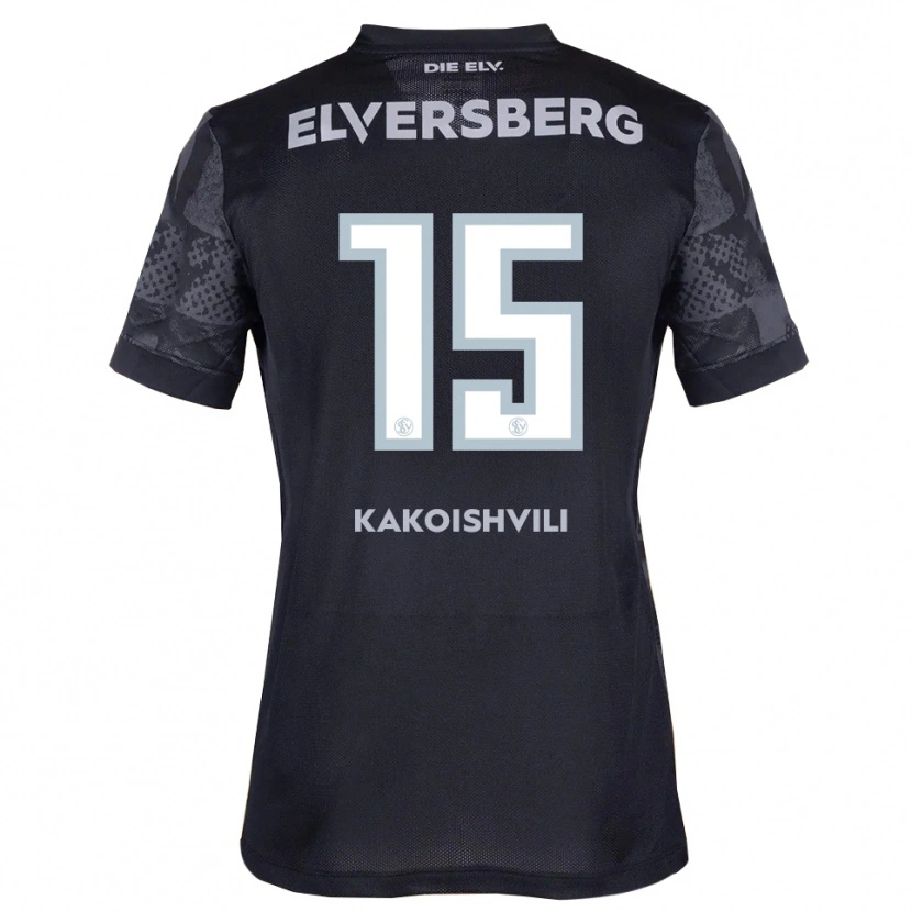 Danxen Barn Dimitri Kakoishvili #15 Svart Grå Bortatröja Matchtröjor 2025/26 Tröjor T-Tröja