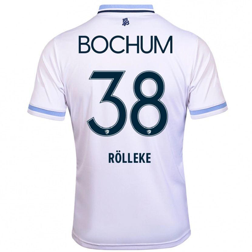 Danxen Barn Hugo Rölleke #38 Vit Himmelsblå Bortatröja Matchtröjor 2025/26 Tröjor T-Tröja
