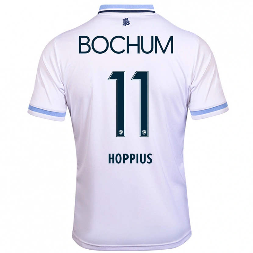 Danxen Barn Dörthe Hoppius #11 Vit Himmelsblå Bortatröja Matchtröjor 2025/26 Tröjor T-Tröja