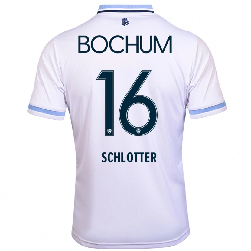 Danxen Barn Joel Schlotter #16 Vit Himmelsblå Bortatröja Matchtröjor 2025/26 Tröjor T-Tröja