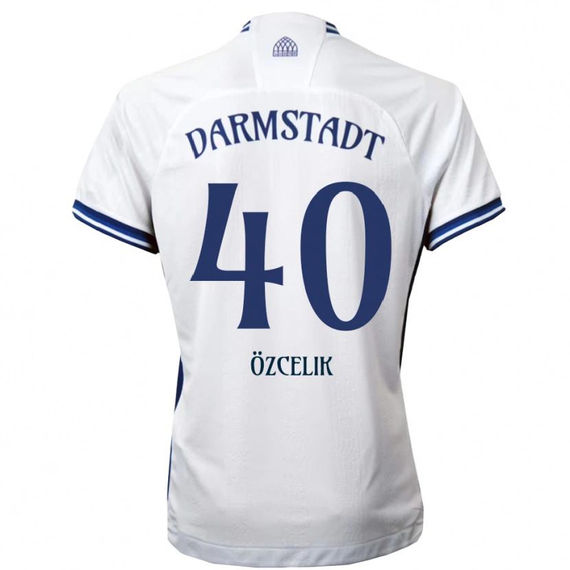 Danxen Barn Mehmet Özçelik #40 Vit Blå Bortatröja Matchtröjor 2025/26 Tröjor T-Tröja